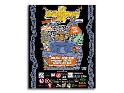 SAMARINDA GO SKATEBOARDING DAY 2023 - POSTER branding design goskateboardingday graphic design illustration logo music party poster skateboarding street
