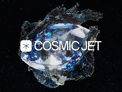 Cosmic Jet: Logotype 3d branding logo