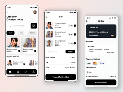 clothly mobile app ecommerce frontend mobile app product design ui ux