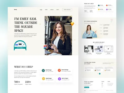 Portfolio | Landing Page design figma landing page personal portfolio portfolio ui ui kit user experience user interface ux web design website