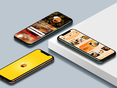 Food hub Mobile UI Design 3d animation branding design graphic design illustration logo motion graphics ui vector