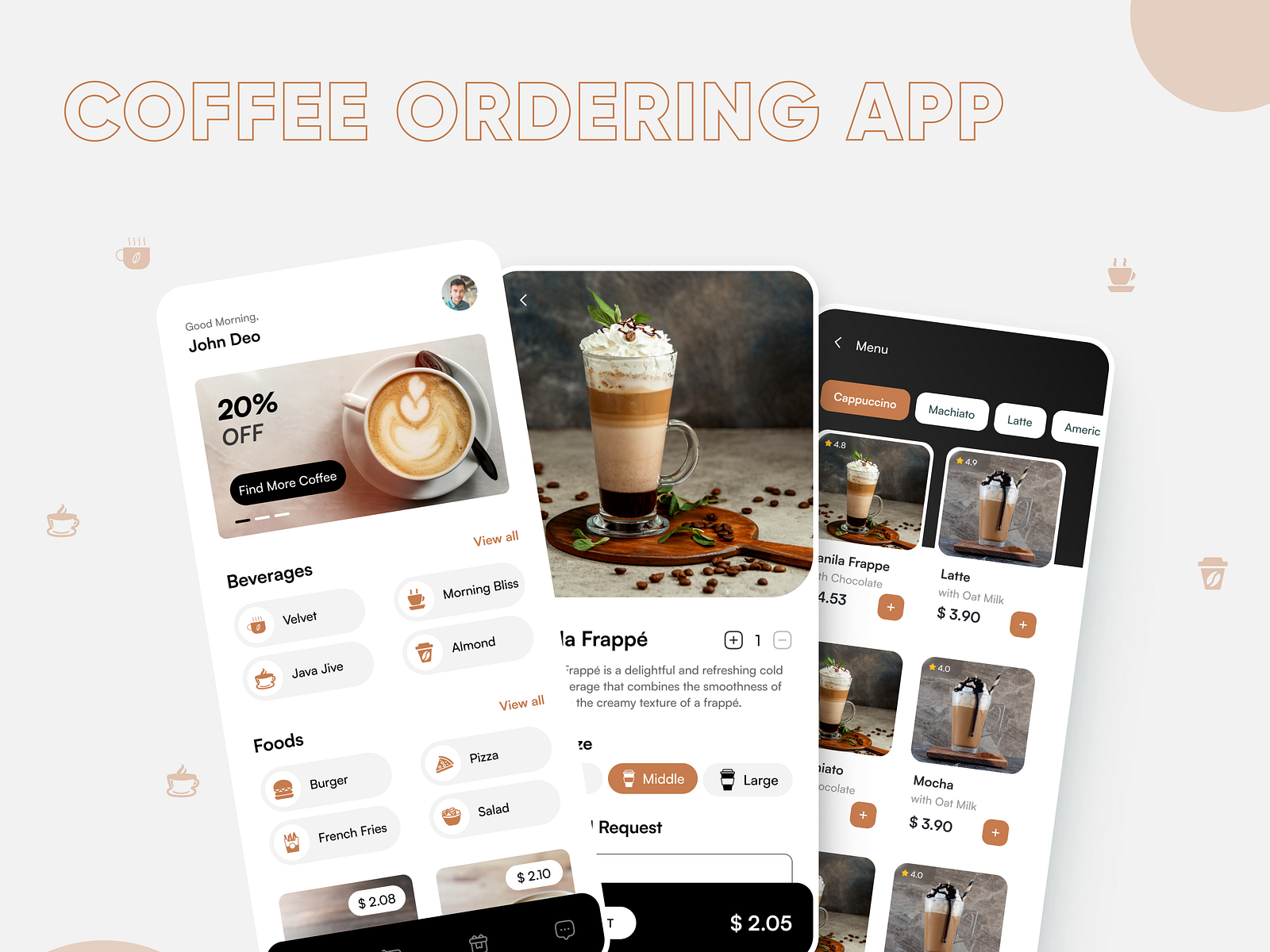 Online Coffee Ordering App Ui By Deonde On Dribbble