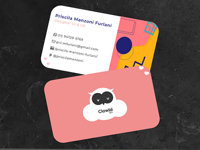 Cartão de visita business card ui ux