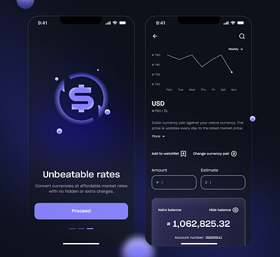 Onboarding + Details page app figma fintech product design ui