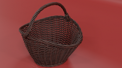 Wicker Basket 3d