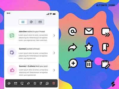 Social Media App Interface - Streamline Ultimate Icons app branding design flat icons illustrator minimal social media ui vector web