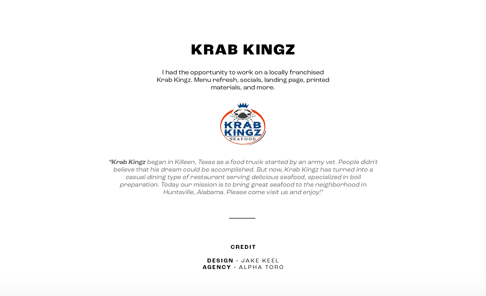 Krab Kingz Franchise Brand Refresh by Jake Keel on Dribbble