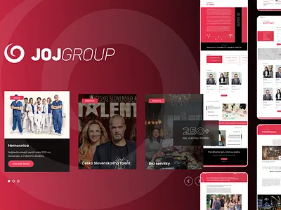 Web Design of JOJGROUP B2B platform films portfolio