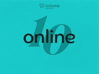 GoDaddy - 10 years of .online 10 alan jacob george animated art clean design domain godaddy graphic design illustration logo minimal online render teal ui visualization website years