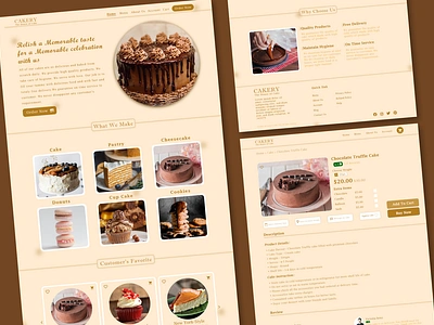 CAKERY - The House Of Cake app branding design illustration ui ux webdesign