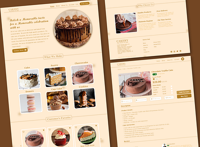 CAKERY - The House Of Cake app branding design illustration ui ux webdesign