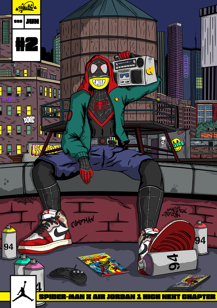THE SMILE #2 AMAZING SPIDER-SMILE AIR JORDAN 1 HIGH NEXT CHAPTER 