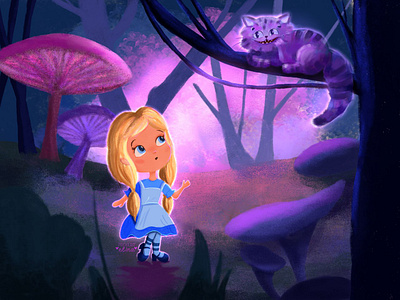 Alice in Wonderland alice in wonderland book illustration character design children illustration digital art illustration книжная иллюстрация растр цифровая иллюстрация