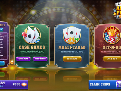 Axes Full Poker Lobby screen Ui app card game card game ui game buttons game design game graphic design game theme game ui game user interface game ux graphic design logo design poker poker game design poker game ui ui ux