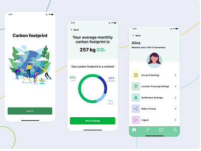 carbonate footprint app app branding design graphic design illustration logo technique ui ux vector
