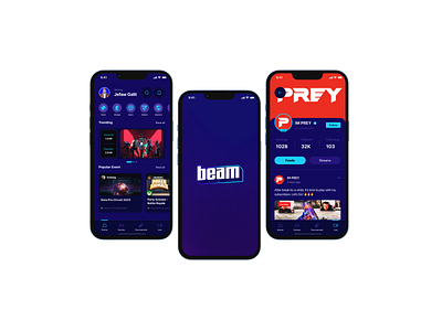 Beam Mobile Gaming with Streaming and App Installation graphic design mobile app ui ux design