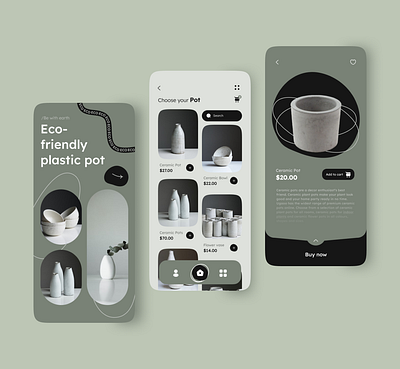 Eco Friendly Pot 3d animation app branding design e commerce graphic design illustration logo ui vector