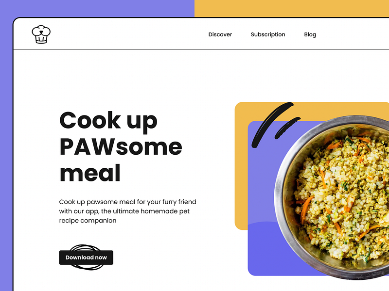 PetChef - UI/UX Concept design graphic design graphics illustration landing page mobile mobile design pet recipe ui ui design uidesign ux ux design uxdesign visual design