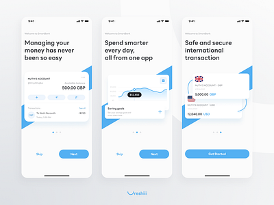 Onboarding - Fintech app fintech mobile onboard ui