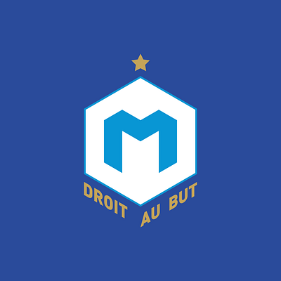 OM Hexagonal logo | Olympique Marseille branding graphic design logo minimal