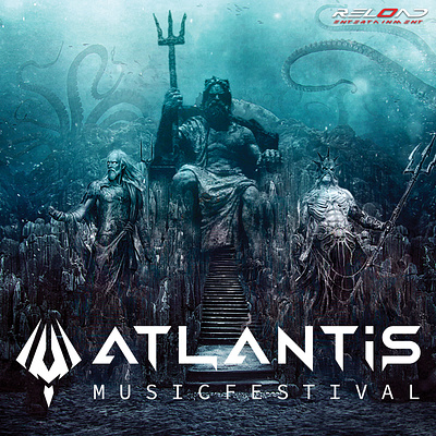 The Atlantis Music Festival Poster 2022 event flyer graphic design poster