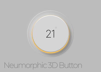 Neumorphic 3D button (Figma) 3d button design effect figma glow graphic design illustration neumorphic ui ux