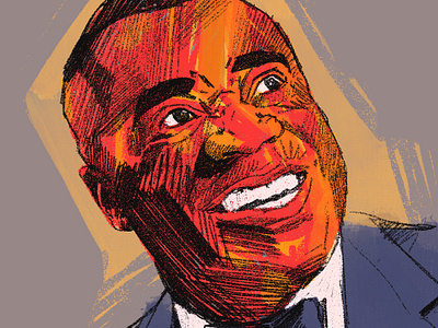 Louis Armstrong armstrong character design illustrated portrait illustration illustrator jazz legend people portrait portrait illustration procreate