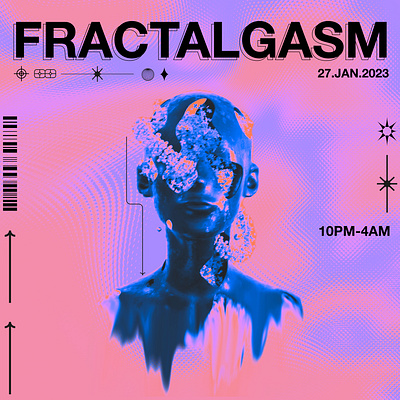 Fractalgasm Event Poster design event flyer graphic design poster