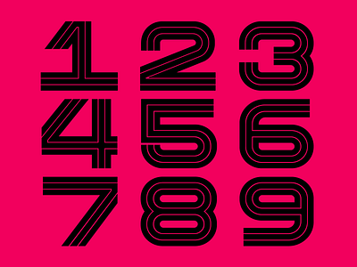 Type experiment with tabular numbers custom lettering custom letters design illustration letter type typedesign typography