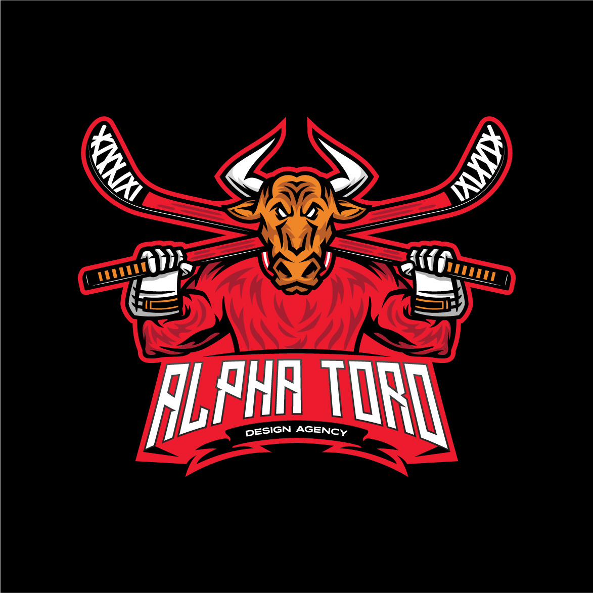 Alpha Toro Hockey Club Mascot by Jake Keel on Dribbble