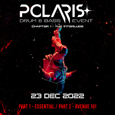 Polaris Drum and Bass Event Poster 2022 design event flyer graphic design poster