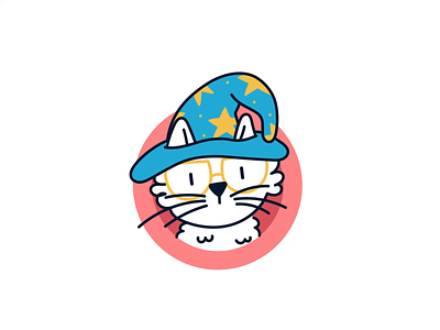 Magic cat after effects animation cat character cute design gato gif illustration loop lottie magic magico motion sparkle star stroke