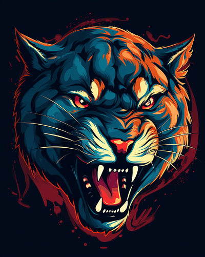 Cougar logo design graphic design illustration logo vector