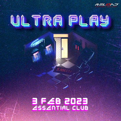 Ultra Play Event Poster design event flyer graphic design poster