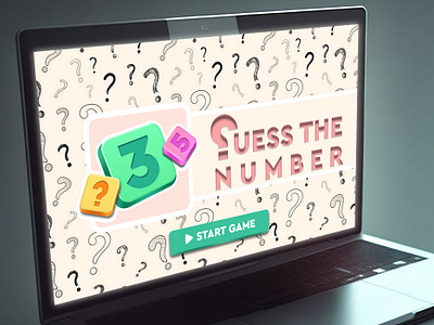 Guess the Number Game Ui Ux app game art game artist game elements game interface game ui game user experience game ux graphic design guess the number guessing game mockups number game question mark game ui ux