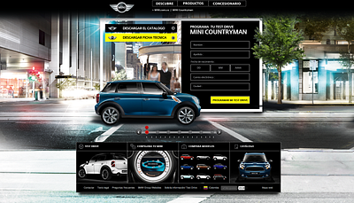 Mini website brand cars design desktop landing mini ui