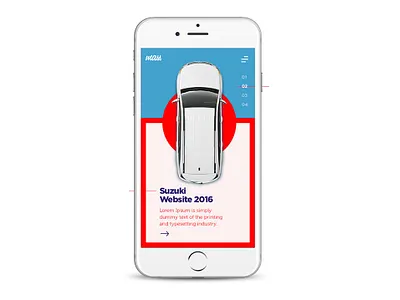 Landing mobile cars graphic design ui