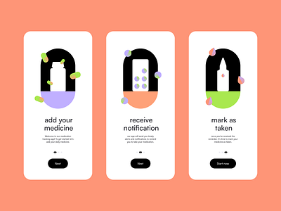 Medicine app ui app calendar colorful design doctor fun healthy illustration interface layout medicine ui ux