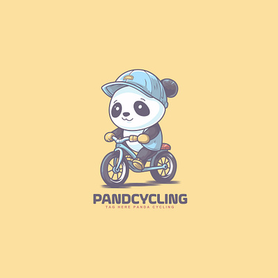 cartoon cute adorable panda wearing a hat riding a bicycle play tattoos
