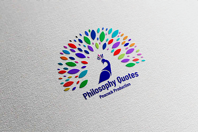 Peacock Logo paper mockup design design graphic design logo