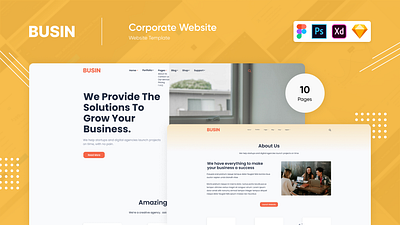 Corporate Website animation branding graphic design logo ui