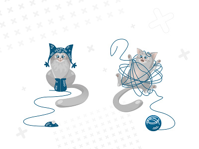 Illustration cute cats design graphic design illustration ui vector