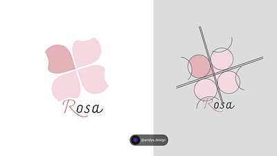 Logo creation 'Rosa' app arialysdesign branding design dribbbleshots graphic design icon illustration inspiration logo logo design minimal ui vector
