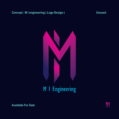 M I enginnering Logo design banner branding design e commerce graphic design illustration logo logo folio vector