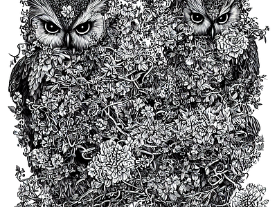 Intricate Inkworks (2022) animal art meets tech black and white contrast and complexity createdwithai digital art frog gimp iguana illustration inkwork intricate design owl stable diffusion