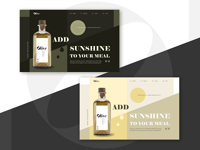 Home screen for an olive oil shop design graphic design illustration typography ui ux vector