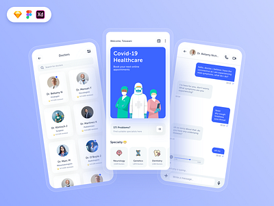 Doctor Appointment App UI covid doctor ui ux