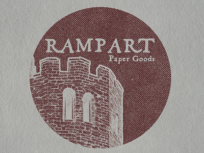 Rampart Paper Goods brand branding design illustration logo logo design paper paper goods print product
