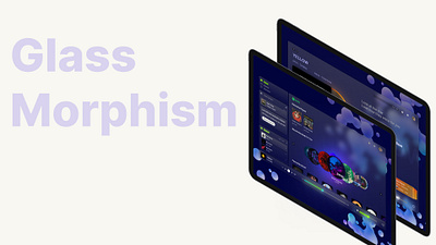 Glass Morphism ui ux web design ux ui