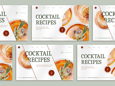 Home Screen for cocktail recipe design graphic design illustration logo typography ui ux vector